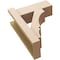 Ekena Millwork 6-in W x 14-in D x 18-in H Balboa Block Rough Cedar Woodgrain TimberThane Outlooker, Primed Tan OUTUR060X14X18BOA44RCPR - alternate 3